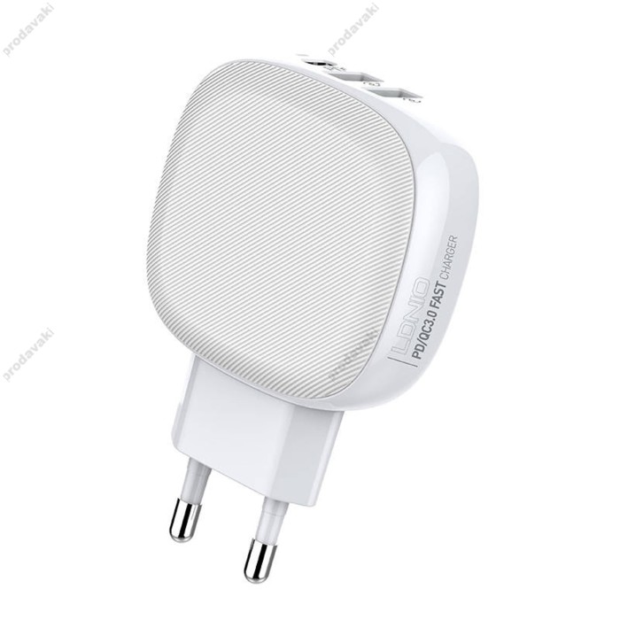 Мережевий зарядний пристрій LDNIO A3510Q Home Charger Lightning cable 28.5W White